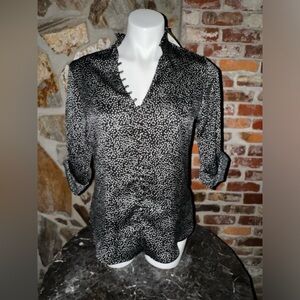 Express, New with tags!!, Polkadot, Short sleeve, Black and white, Womens, small